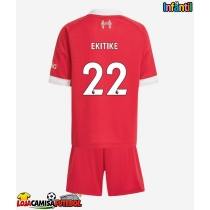 Camisa de Futebol Liverpool Hugo Ekitike #22 Equipamento Principal Infantil 2025-26 Manga Curta (+ Calças curtas)